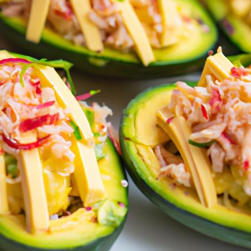 Aguacates rellenos de piña y palitos de cangrejo Thermomix