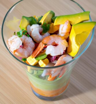 Coctel de marisco con mango y aguacate Thermomix