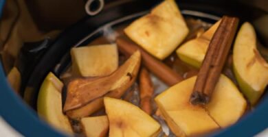 Manzana con canela en freidora de aire Thermomix