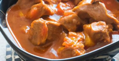 Carrillera al vino tinto en olla express Thermomix