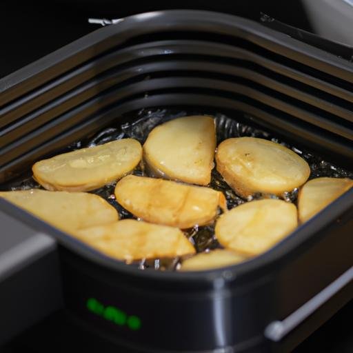 Freír patatas para tortilla en freidora de aire Thermomix