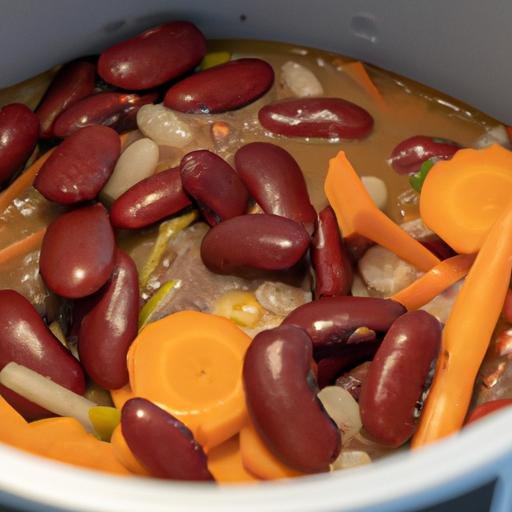 Alubias rojas con verduras en olla rapida Thermomix