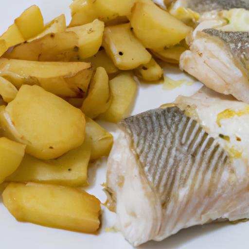 Filetes de merluza al horno con patatas Thermomix