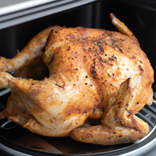 Pollo asado entero en freidora de aire Thermomix