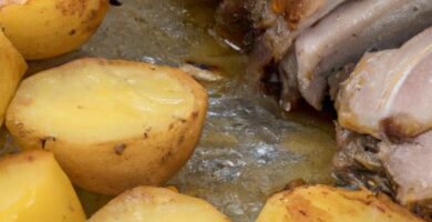 Carne de cerdo al horno con patatas Thermomix