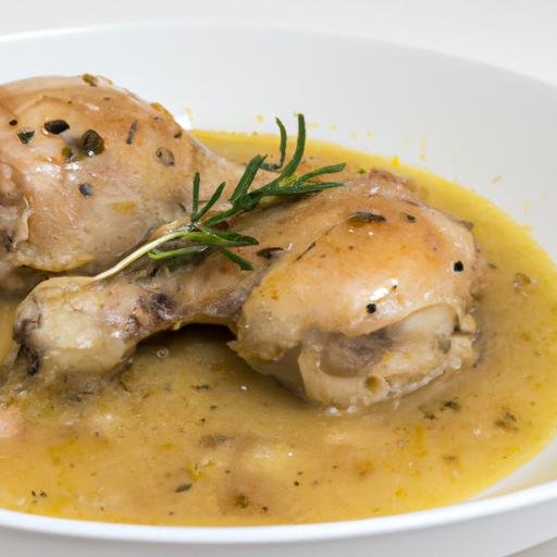 Muslos de pollo guisados con vino blanco Thermomix