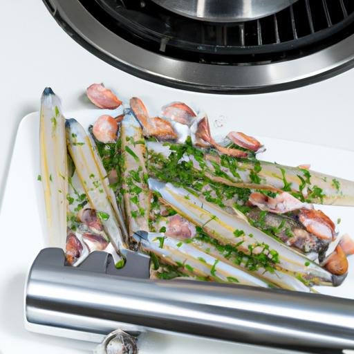 Cómo hacer navajas con ajo y perejil Thermomix