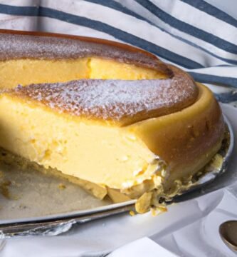 Tarta de queso mascarpone al horno sin base Thermomix