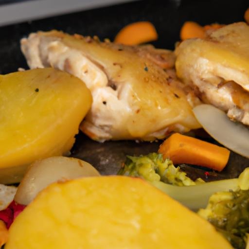 Pescado con verduras en freidora de aire Thermomix