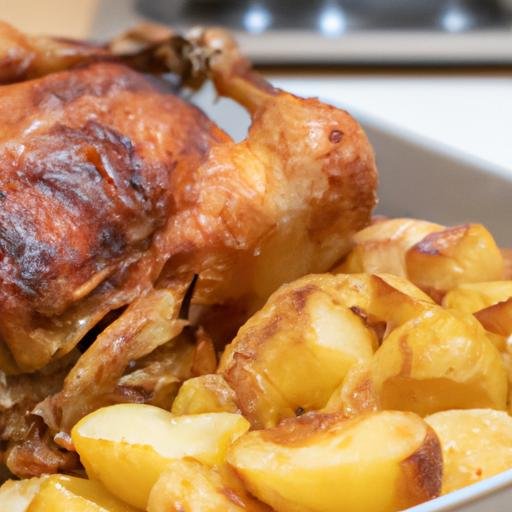 Pollo a la cerveza al horno con patatas Thermomix