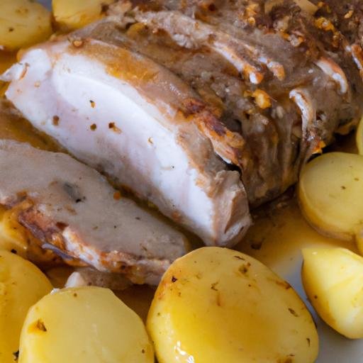 Lomo de cerdo al horno jugoso con patatas Thermomix