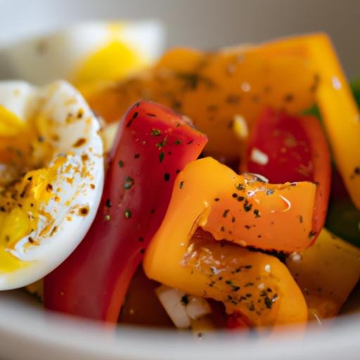 Ensalada de pimientos asados con huevo duro Thermomix