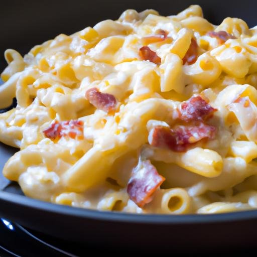 Macarrones a la carbonara con nata y bacon Thermomix