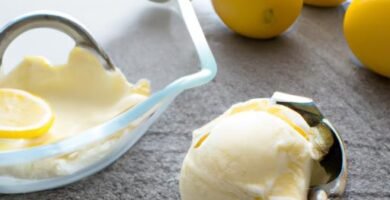 Sorbete de limón con helado sin alcohol Thermomix