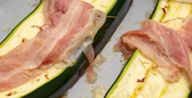 Recetas de Calabacín al horno con jamon y queso Thermomix