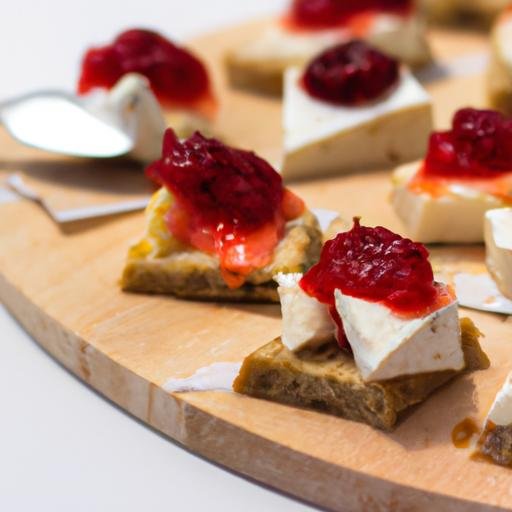 Canapés con queso de cabra y mermelada Thermomix