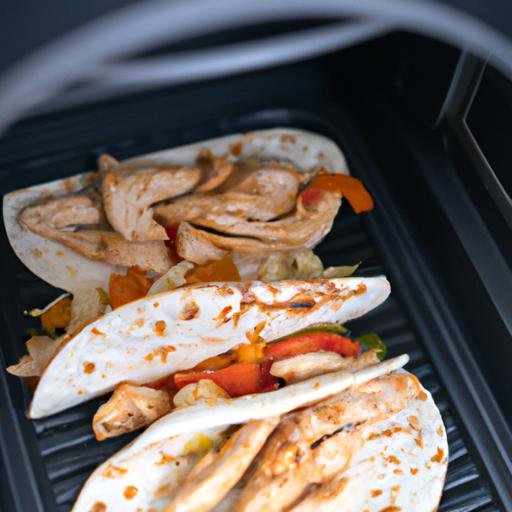 Fajitas de pollo en freidora de aire Thermomix